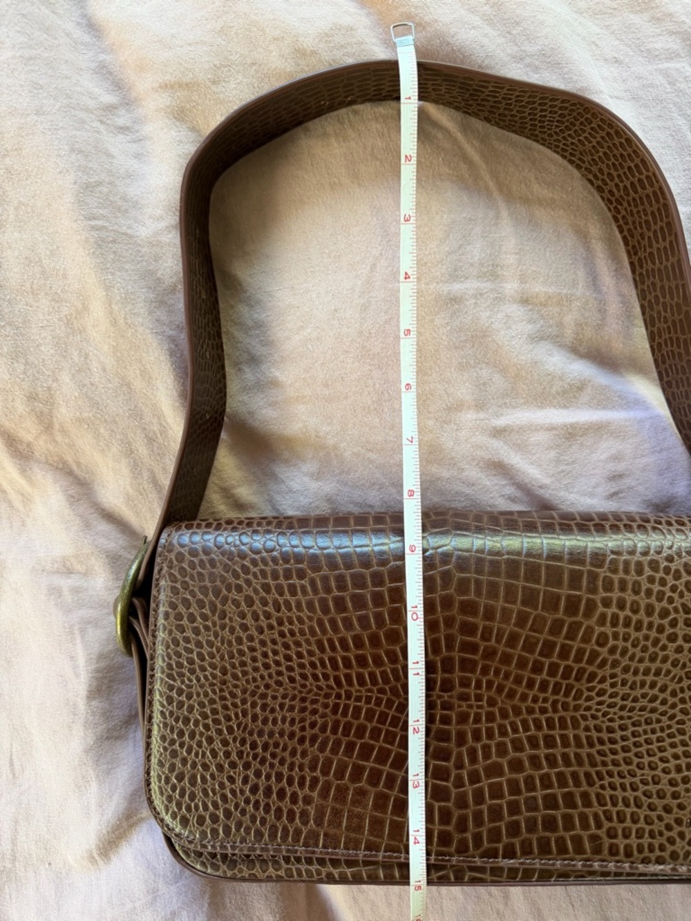 St. Agni Bianca Croc Shoulder Bag - Picture 14 of 14